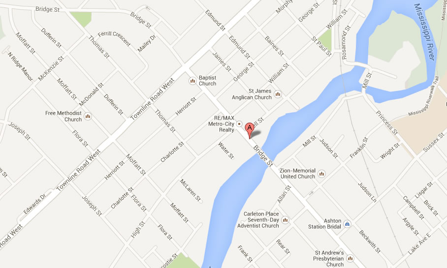 Location map of Carleton Place law office of Carolyn Gerbac